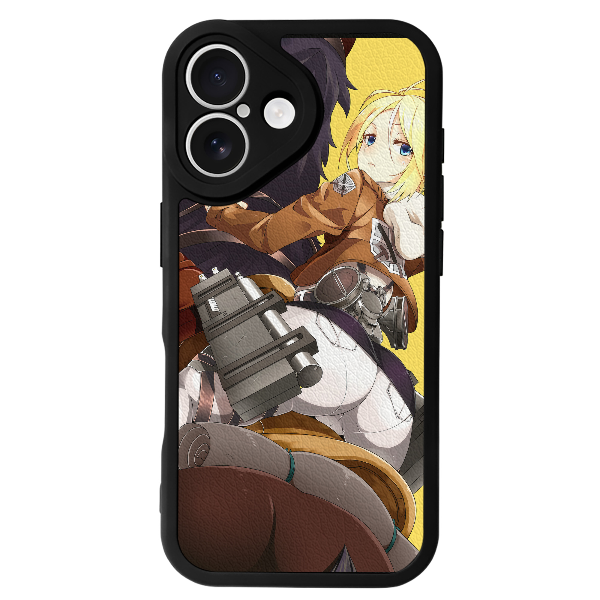 （画像用） 進撃の巨人 Attack on Titan 【iPhone 16シリーズ対応】シリコンスマホケース（レザー調） 材質：シリコン